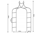 Pergola de jardin support de fleurs pour plantes grimpantes arche pour rosiers métal décoratif