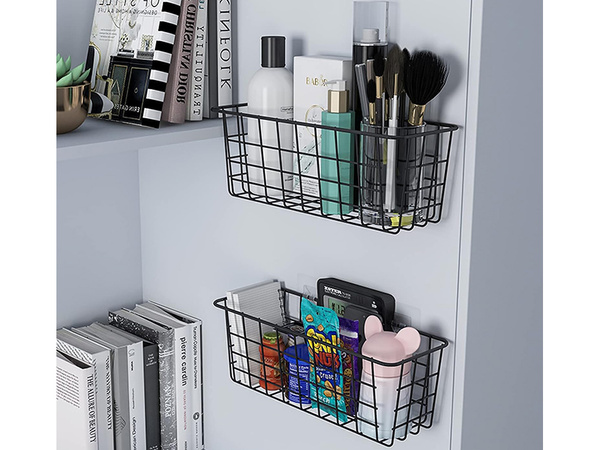 Cesta colgante organizador metálico estante colgante cocina negro