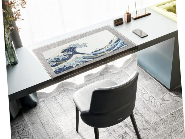 Große tastatur mauspad für büro schreibtisch 90x40 große welle