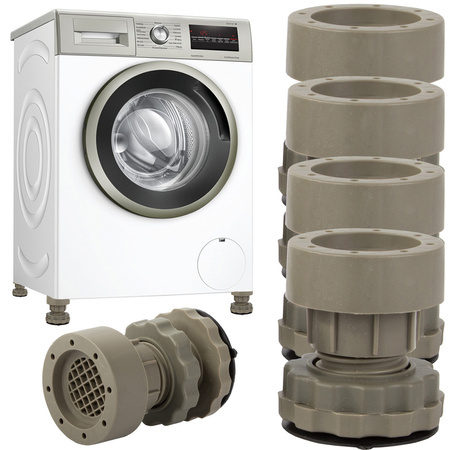 Antivibracinės pagalvėlės skalbimo mašinai, indaplovei, šaldytuvui, džiovintuvui 4 vnt. Gumos