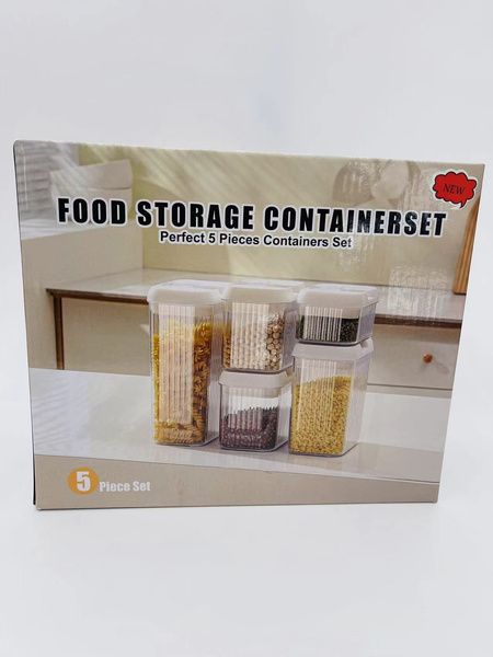Kitchen containers for food for pasta container with seal set of 5 pcs