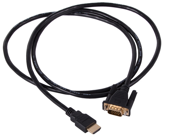Kábel vga - hdmi 1,3 m zlaté full hd konektory d-sub kábel