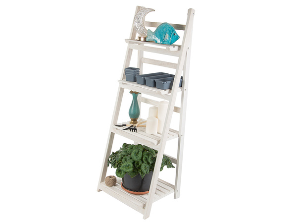 Jardinera alta jardinera de madera estanteria de 4 niveles