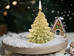 Vela arbol de navidad vela caja de navidad decorativa