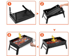 Parrilla de viaje maletín plegable portátil carbón camping bbq