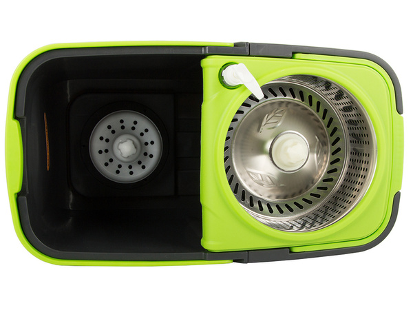 Mop rotativ rotativ 360 dispenser set găleată 2x tampoane din microfibră