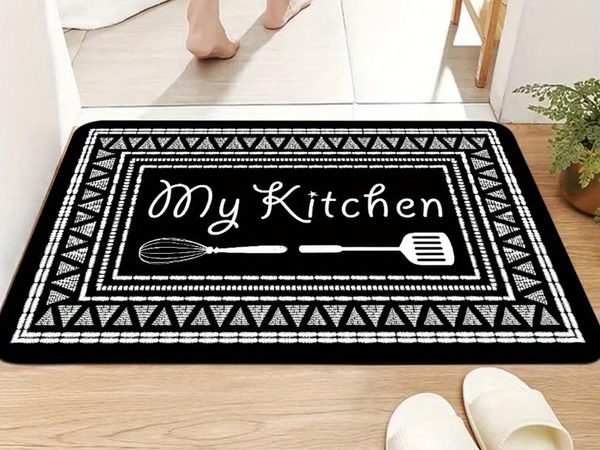 Kitchen decorative rug kit 2 pcs. Kitchen patterns rug