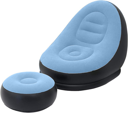 INFLATABLE ARMCHAIR WITH FOOTREST 1 BLUE (10)