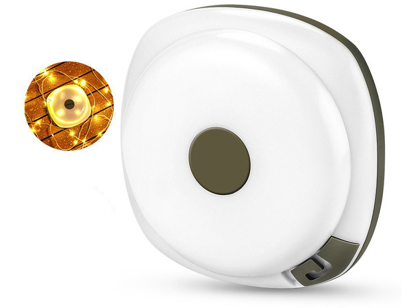 Luz de camping guirnalda led recargable en rollo 8m cálida