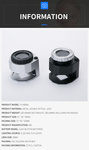 Loupe de bijoutier microscope 30x 3 led uv cartouche