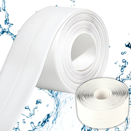 Cinta de sellar blanca para paredes de baño y fregaderos 3m pvc fuerte adhesivo