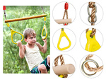 CHILDREN'S WOODEN GARDEN SWING GYMNASTIC TRAPEZE WITH HANDLES