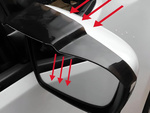 Universal rain cover for car mirrors, 2 pcs.