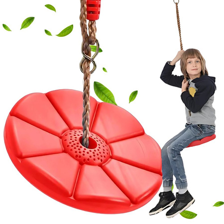 Balançoire de jardin pour enfants siège fleur avec corde pour arbre
