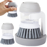 Scrub brush kitchen dishwasher liquid dispenser scrub stand