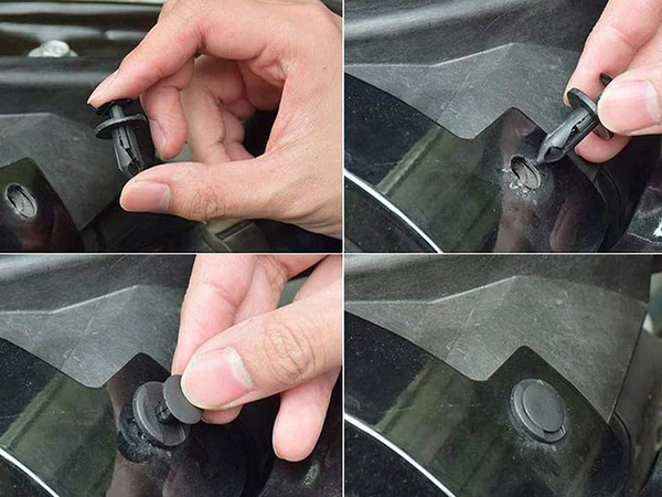 Automobilių kaiščių rinkinys, apmušalų tvirtinimo spaustukai 100 vnt.