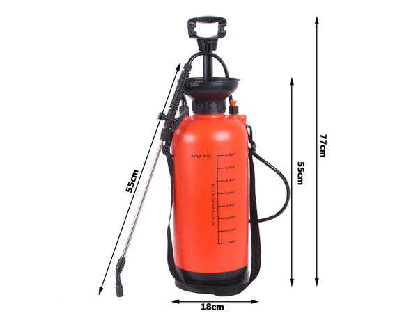 Pressure sprayer garden hand sprayer long lance 8l belt