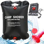 Solar heated camping shower 20l