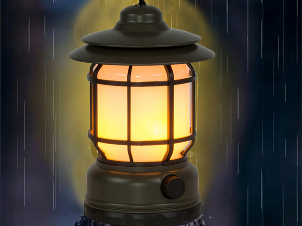 Kempovanie kempingová lampa dobíjateľná led usb turistický hák baterka