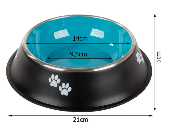 Kovový anti-slip dog bowl 400ml