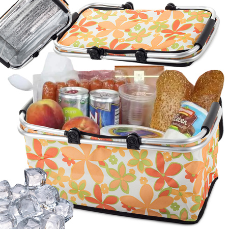 Coș de picnic pliabil termic coș de cumpărături izolator