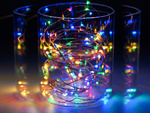 Fire luminoase 100 leduri cu baterii 10m multicolor