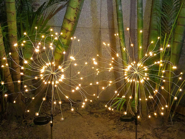 SOLAR-LED-GARTENLAMPE BLASGERÄT FEUERWERK AUF SPIEß FÜR DEN GARTEN