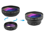 Smartphone lens 2in1 0.45x 12.5x macro clip-on camera