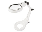 Lupa de escritorio joyero grande 12x 8x 18 led usb