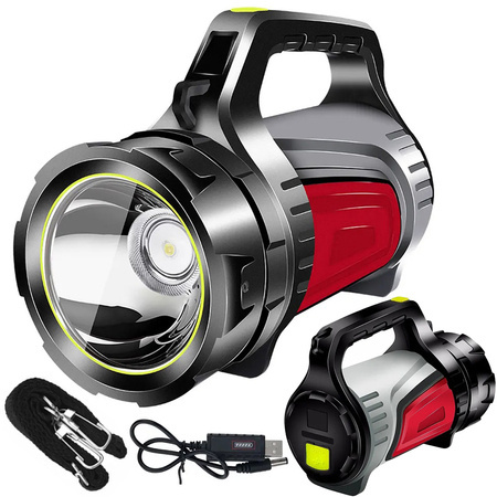 Rechargeable torch led searchlight powerbank powerful