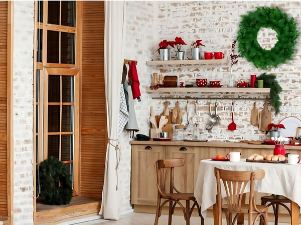 Jõulupärg ukse kaunistamiseks laua suur 50cm