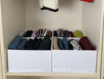 Cajón para ropa interior calcetines organizador de ropa con separador blanco