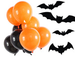 Komplet balonov za halloween črno oranžni 20 kosov