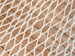 Hamaca de jardín red de cuerda travesaños de madera boho trenzado blanco