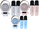 Kit personal karaoke inalámbrico altavoz bluetooth + 2x microfono