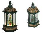 Linterna led decoracion arbol de navidad con purpurina