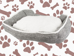 Dog bed soft comfortable fluffy bed with cushion size xl