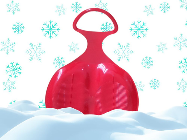 Trineo de plástico tobogán de manzana tobogán de nieve grande