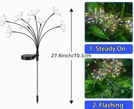 GARDEN LAMP 2 PCS FLOWER 70CM (60)