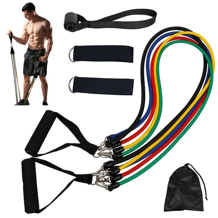 Exercise bands set of 5 resistance bands expander