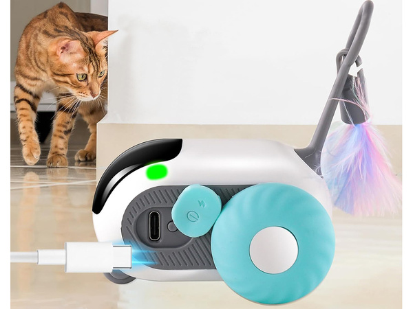 Juguete interactivo para gatos mando a distancia escaping usb-c mando a distancia