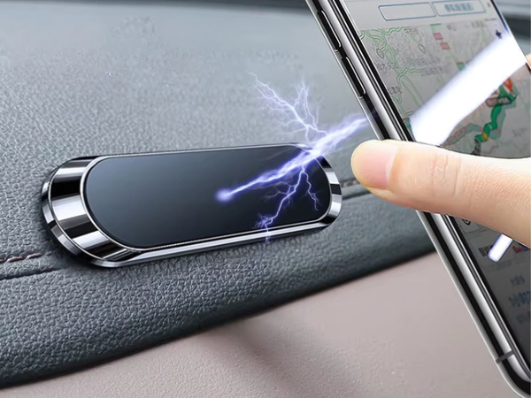 Soporte magnético para teléfono de coche autoadhesivo fuerte 2x imán correa