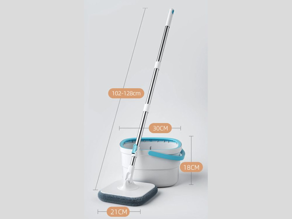 Mop rotatif 360° avec arrosage turbo pack arrosage rotatif 2 x microfibra