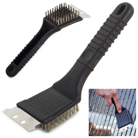 Grill and grill scraper 2in1