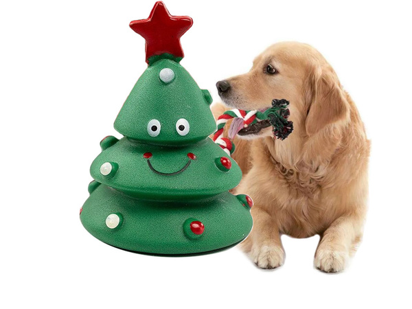 Ensemble de jouets pour chien 4 pcs mélange de jouets à mâcher cadeau de noël