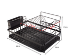 Double-deck drainer with tray