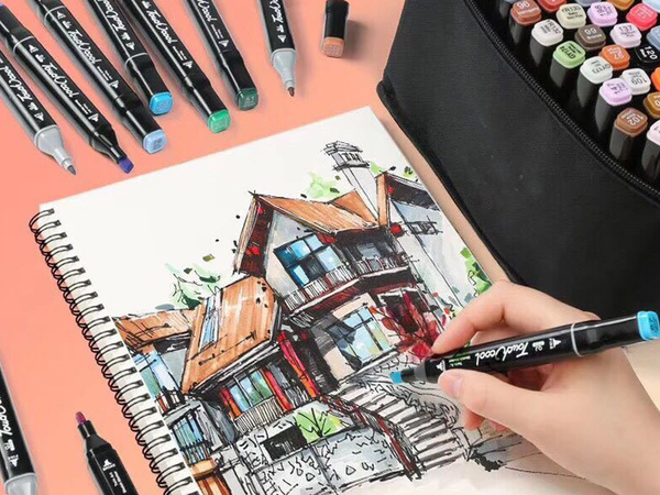 Набор alcohol markers touch kit 168pcs tote bag