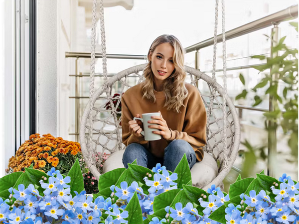 Záhradná hojdačka bocianie hniezdo závesné kreslo boho 80cm