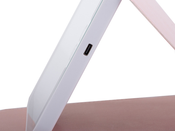 Led illuminated make-up mirror lockable hand mirror in case