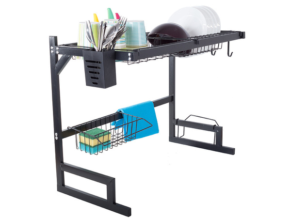 Dish drainer over sink cutlery loft